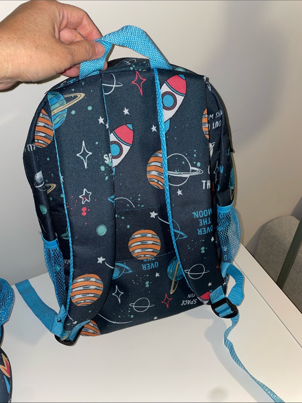 Kids Space Rocket Backpack Set - Blue - Picture 8 of 9